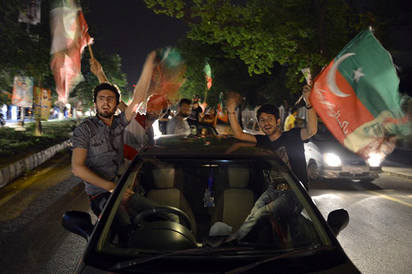 PTI supporters in Lahore, May 11. Aamir Qureshi—AFP