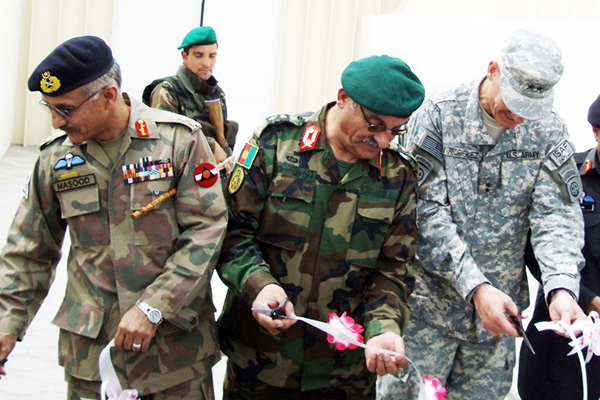 Gen. Karimi (center), March 2008. Sardar Ahmed—AFP