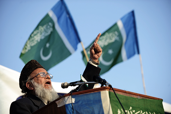 Jamaat-e-Islami chief Hasan in Islamabad, Dec. 5, 2010. Farooq Naeem—AFP