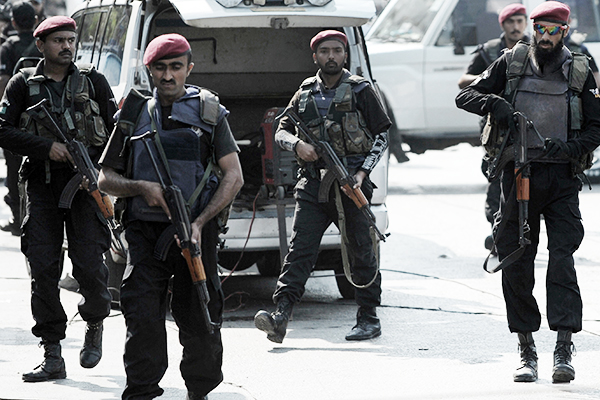 Security forces in Karachi, Nov. 14. Rizwan Tabassum—AFP