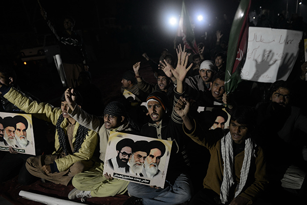 Protest in Lahore, Jan. 22. Arif Ali—AFP