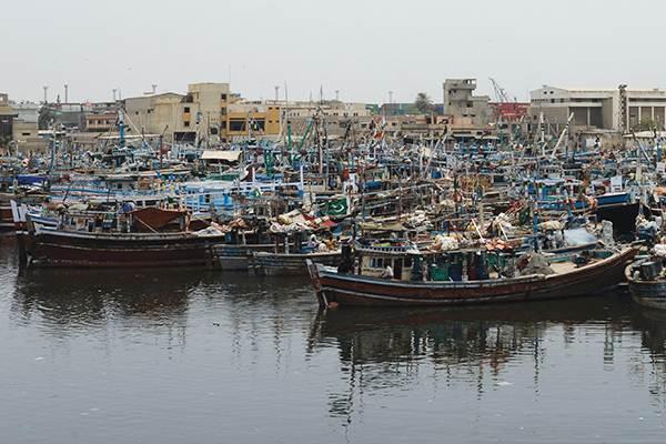 Fishing boats near the Navy dockyard, Sept. 9. Asif Hassan—AFP