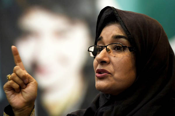 Fowzia Siddiqui, Aafia’s sister, at her home in Karachi. Asif Hassan—AFP
