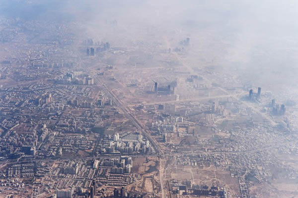 Smog over Indian capital New Delhi. Roberto Schmidt—AFP