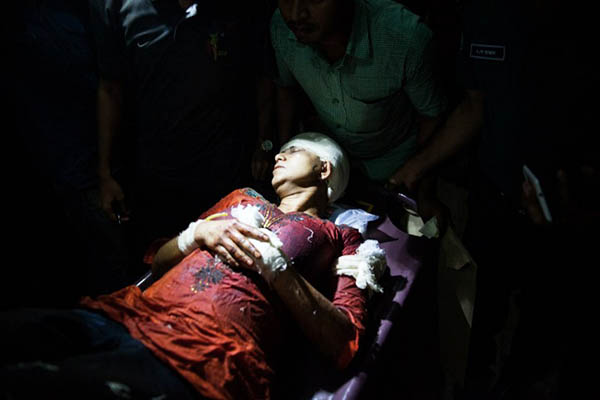 Deceased blogger Roy’s wife Rafida Ahmed was also injured in the attack. Rajib Dhar—AFP