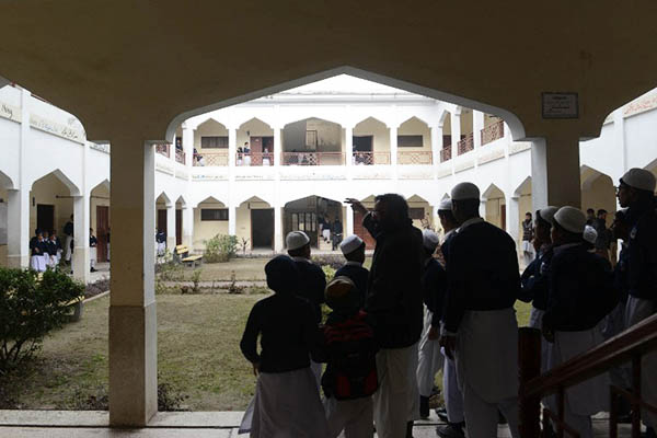 Schoolchildren at the Ad-Dawah school run by the Jamaat-ud-Dawah in Muridke. Arif Ali—AFP