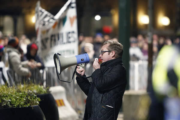 A PEGIDA demonstration in Sweden. Drago Prvulovic-TT News Agency—AFP