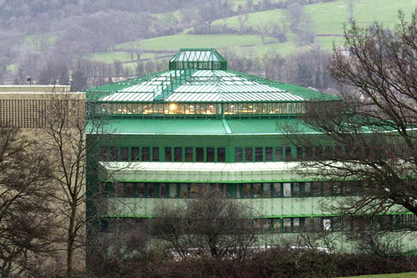 The main building of Britain’s eavesdropping agency, GCHQ, in Cheltenham. Martin Hayhow—AFP