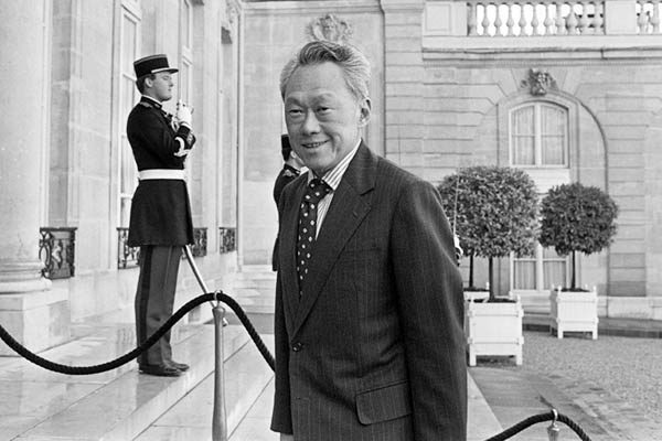 Lee Kuan Yew at the Elysee Palace in Paris, September 1978. Pierre Guillaud—AFP