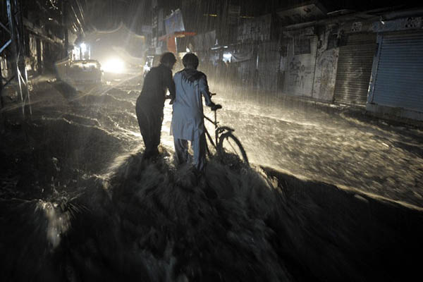 Torrential rainfall in Quetta, 2013. Banaras Khan—AFP