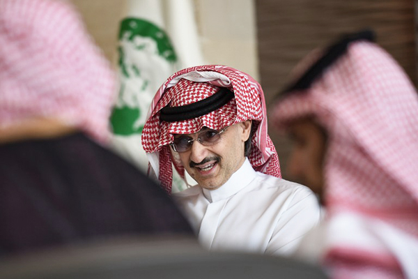 Prince Alwaleed bin Talal at a press conference in Riyadh, July 1. Fayez Nureldine—AFP