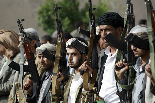 Houthi rebels in Yemen. Mohammed Huwais—AFP
