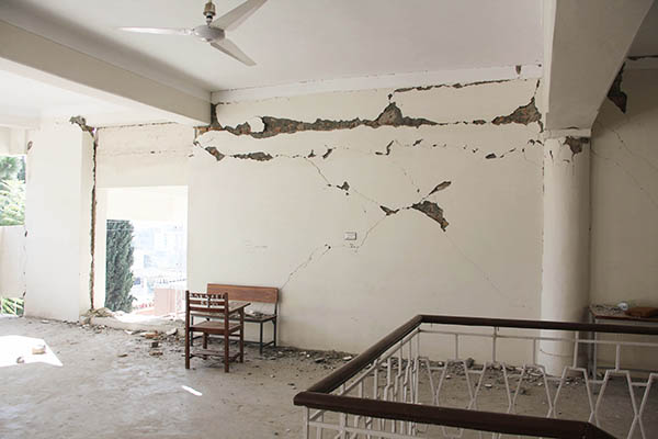 The sorry state of the Government Girls Degree College in Saidu Sharif, Swat after the quake.