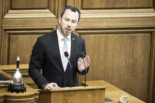Jakob Ellemann-Jensen from the Danish Liberal Party. Mathias Loevgreen Bojesen—AFP