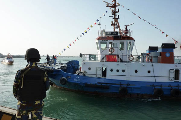 Pakistan Navy stands guard at Gwadar port. Sarah Titterton—AFP