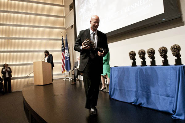 David Gilkey accepting an award in 2011. Kris Connor—AFP